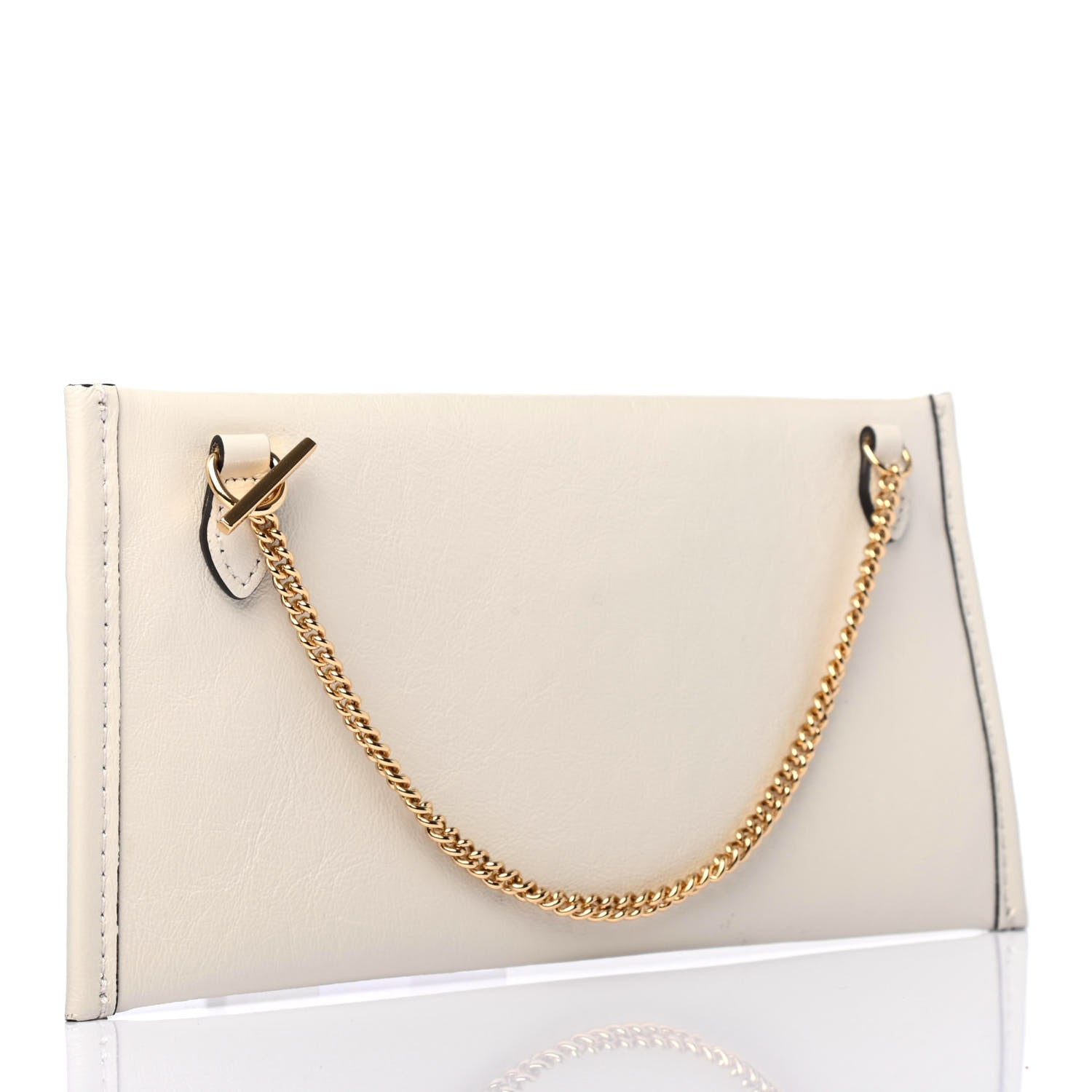 Gucci Calfskin Rajah Zip Chain Pouch White 2 of 4