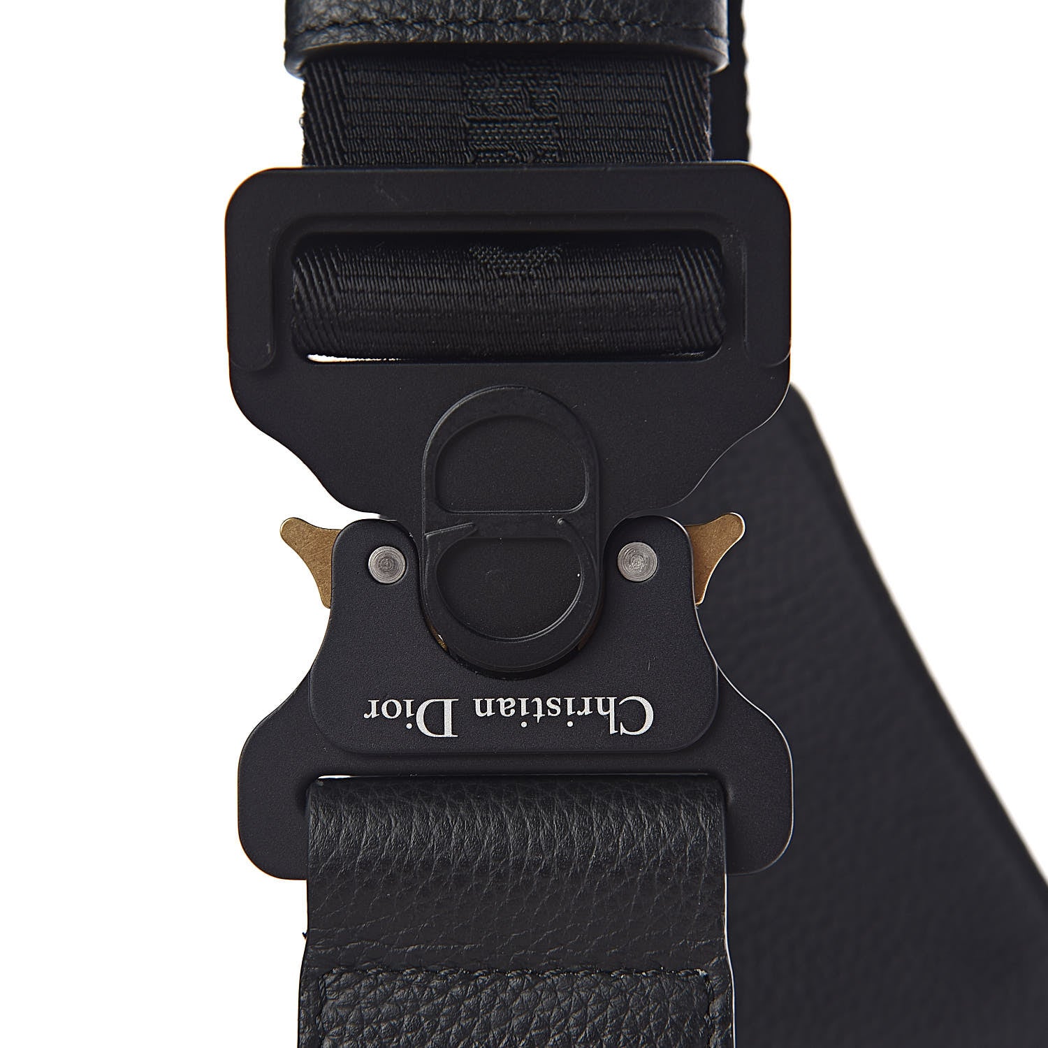 Christian Dior Grained Calfskin Kim Jones Saddle Bag Black 9 of 10