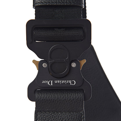 Christian Dior Grained Calfskin Kim Jones Saddle Bag Black 9 of 10