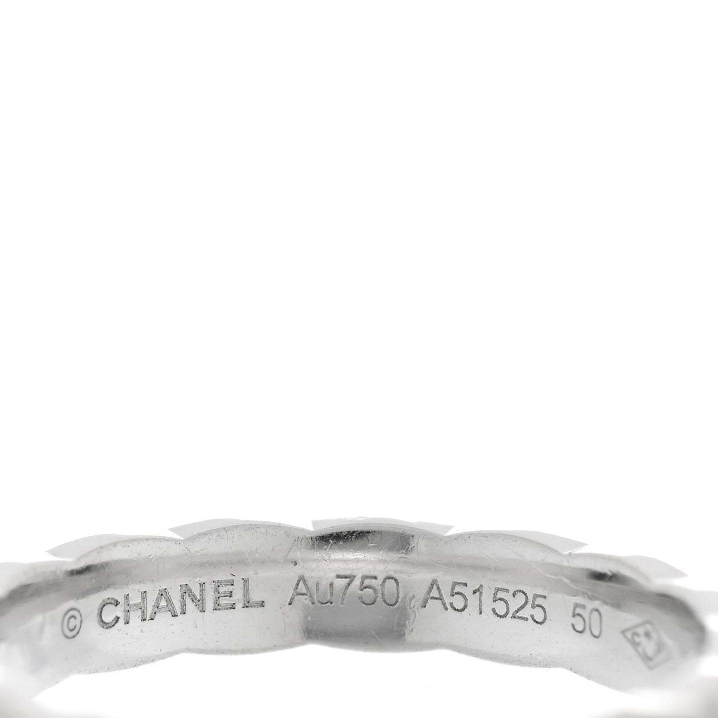 18K White Gold Diamond Mini Coco Crush Ring 50 5.25