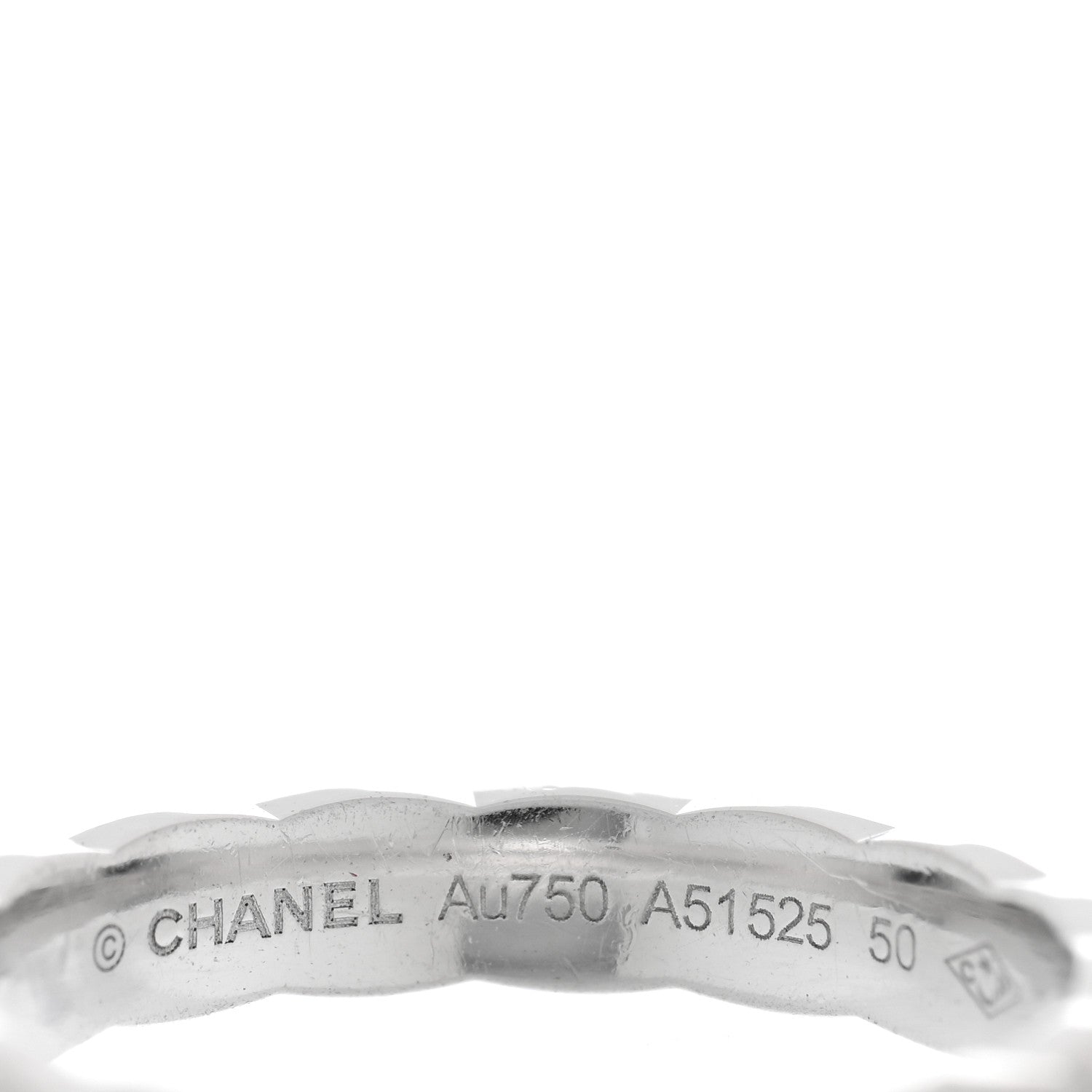 Chanel 18K White Gold Diamond Mini Coco Crush Ring 50 5.25 4 of 4