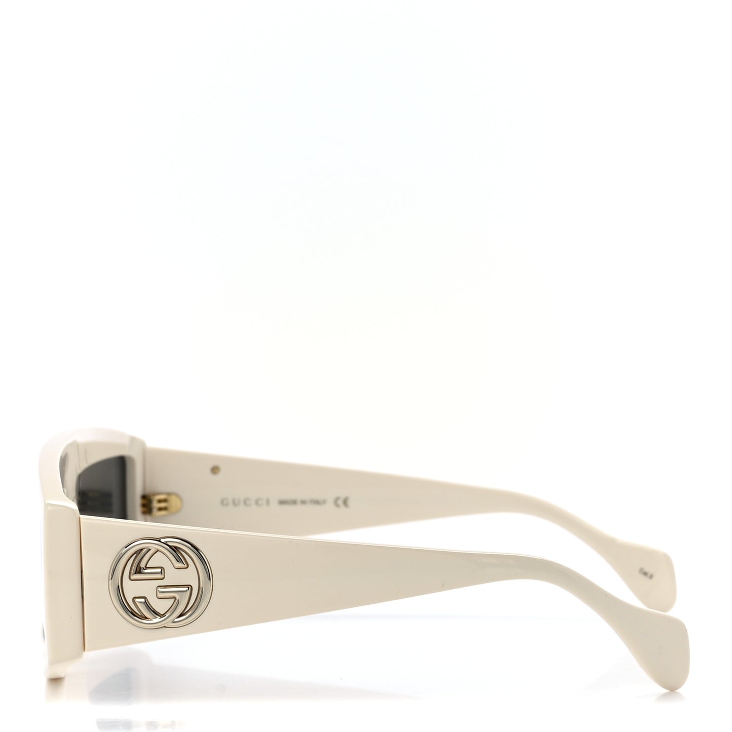 Acetate Shield Sunglasses GG0358S White