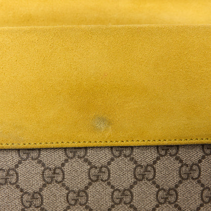 Gucci GG Supreme Monogram Suede Crystal Small Dionysus Shoulder Bag Beige Ebony Yellow 13 of 15