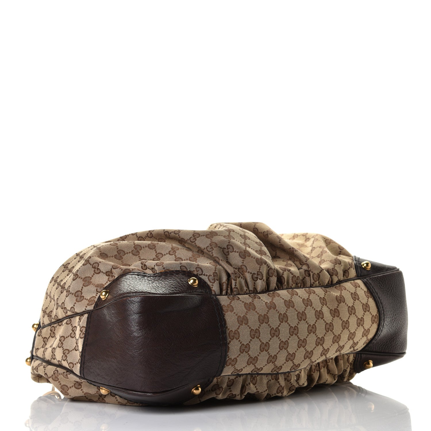 Gucci Monogram Large Jockey Hobo Dark Brown 3 of 6