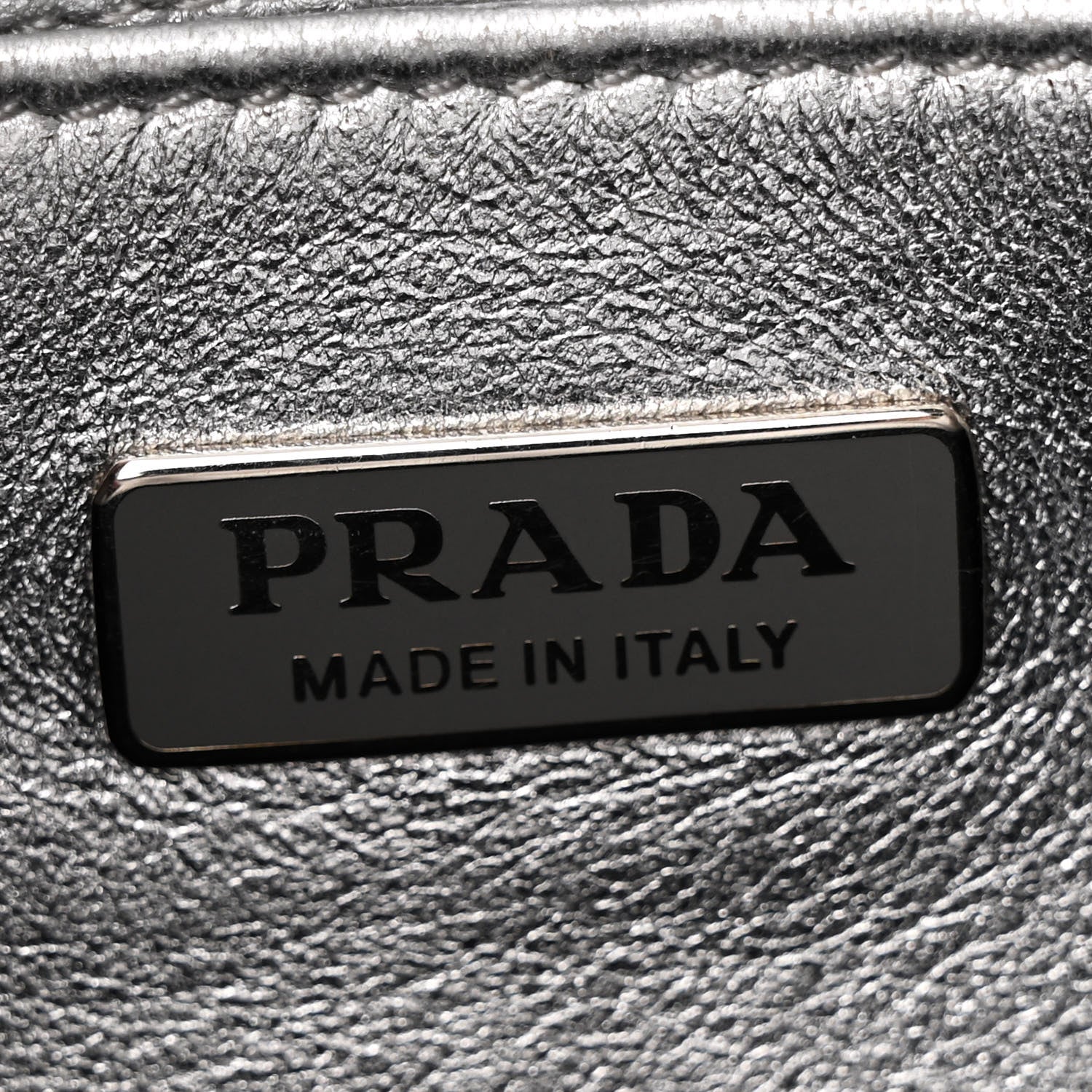 Prada Spazzolato Cleo Shoulder Bag Argento 6 of 11