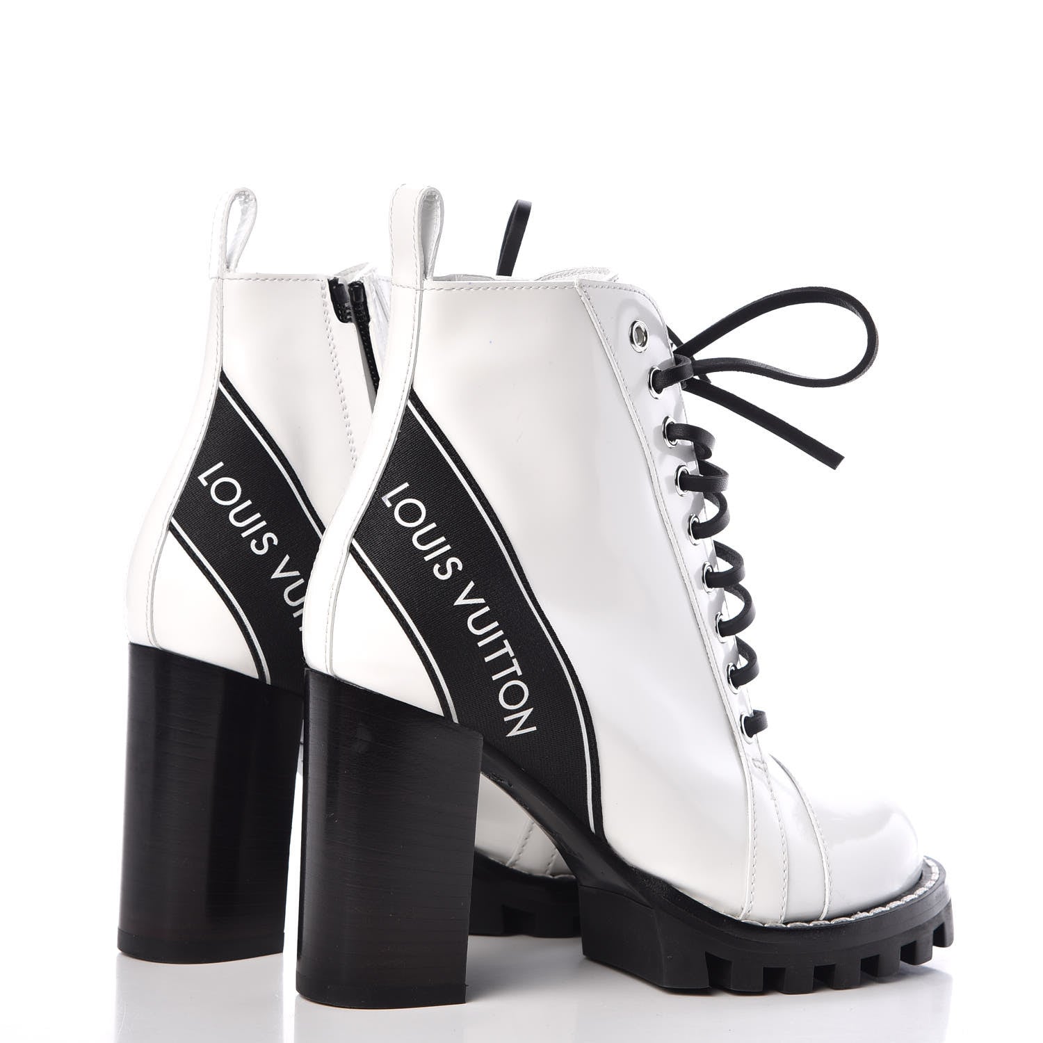 Louis Vuitton Patent Calfskin Star Trail Ankle Boots 36 White 4 of 7