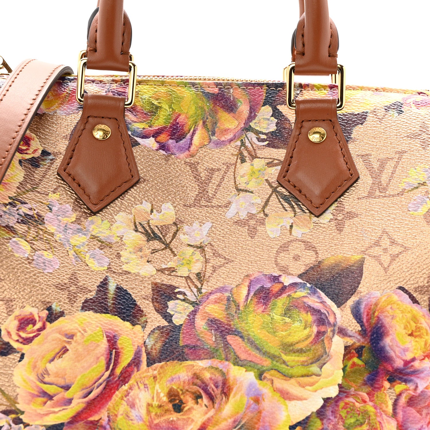 Louis Vuitton Metallic Monogram LV Garden Speedy Bandouliere 25 Gold 7 of 10
