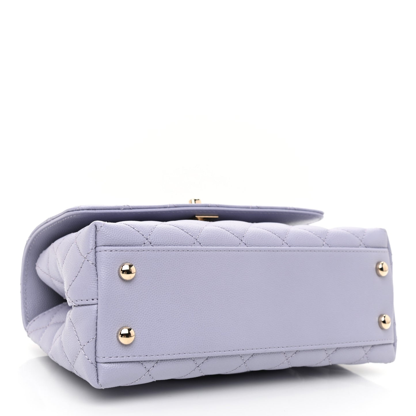 Caviar Quilted Mini Coco Handle Flap Light Purple