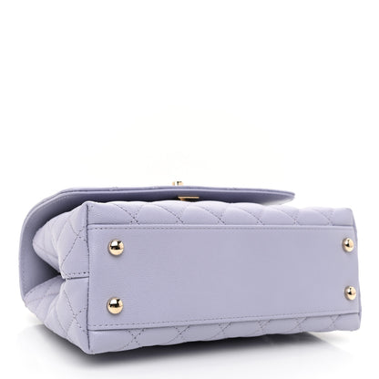 Chanel Caviar Quilted Mini Coco Handle Flap Light Purple 4 of 10