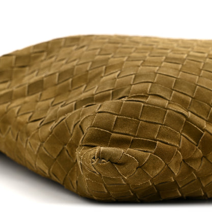 Bottega Veneta Suede Intrecciato Large Hop Olive Oil 17 of 19