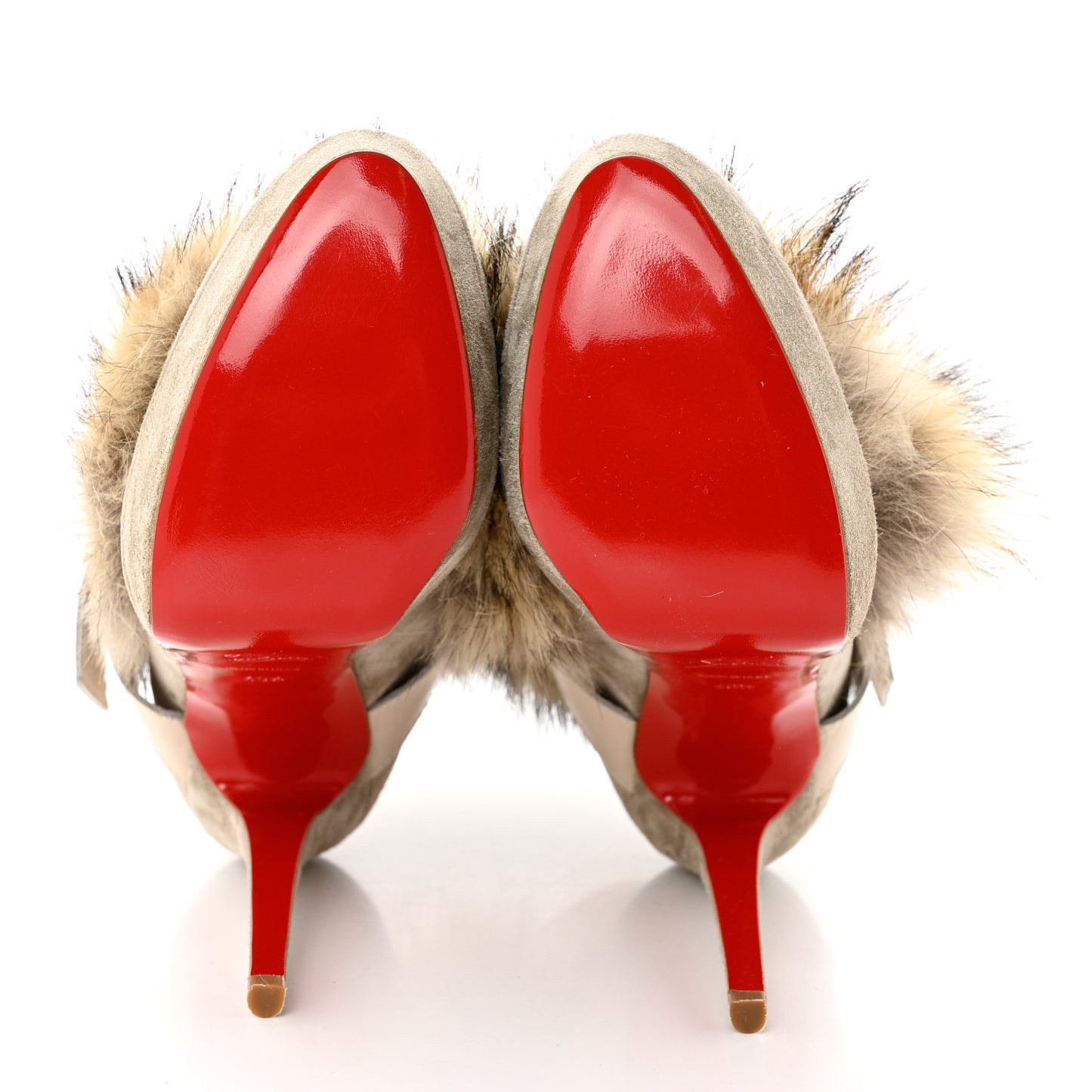 Suede Coyote Fur Toundra 140 Booties Boots 40.5 Beige