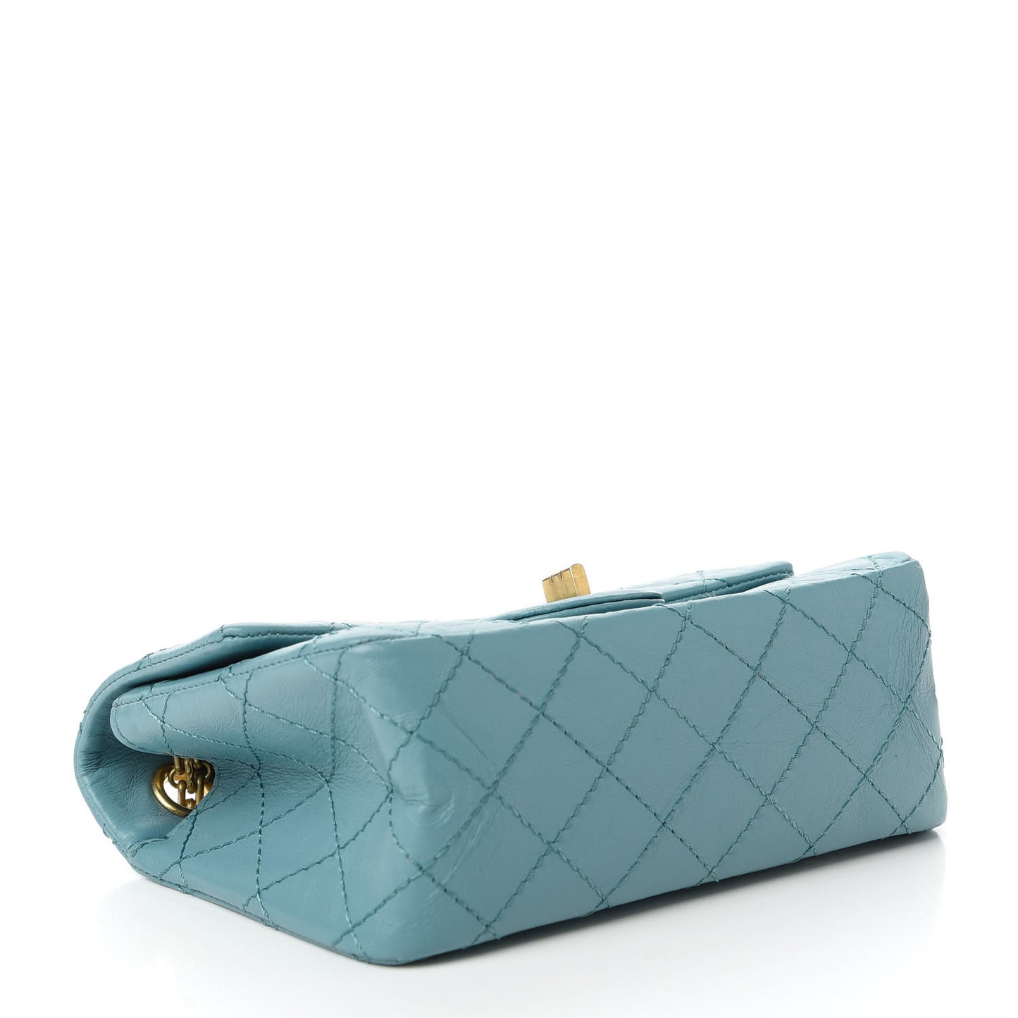Aged Calfskin Quilted 2.55 Reissue Mini Flap Blue