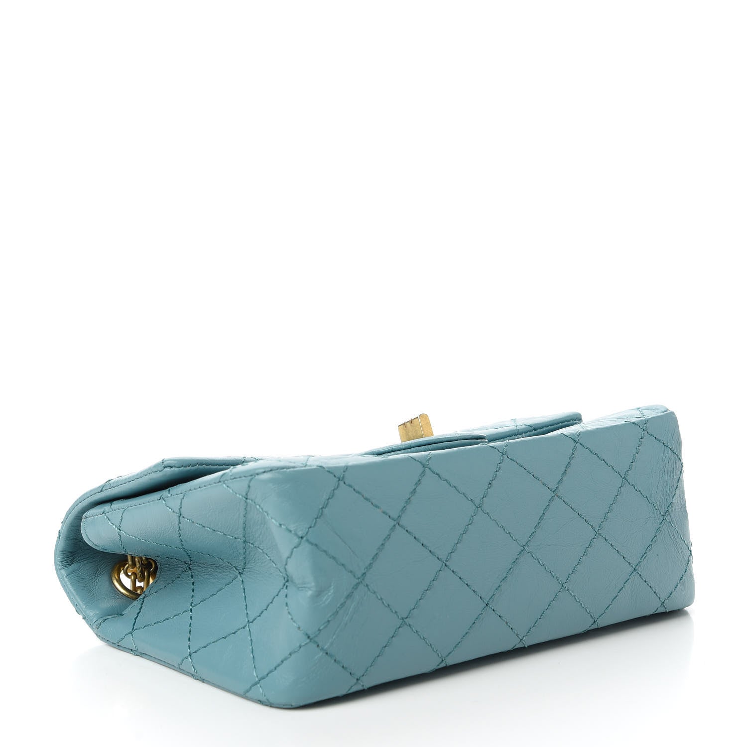 Chanel Aged Calfskin Quilted 2.55 Reissue Mini Flap Blue 5 of 12