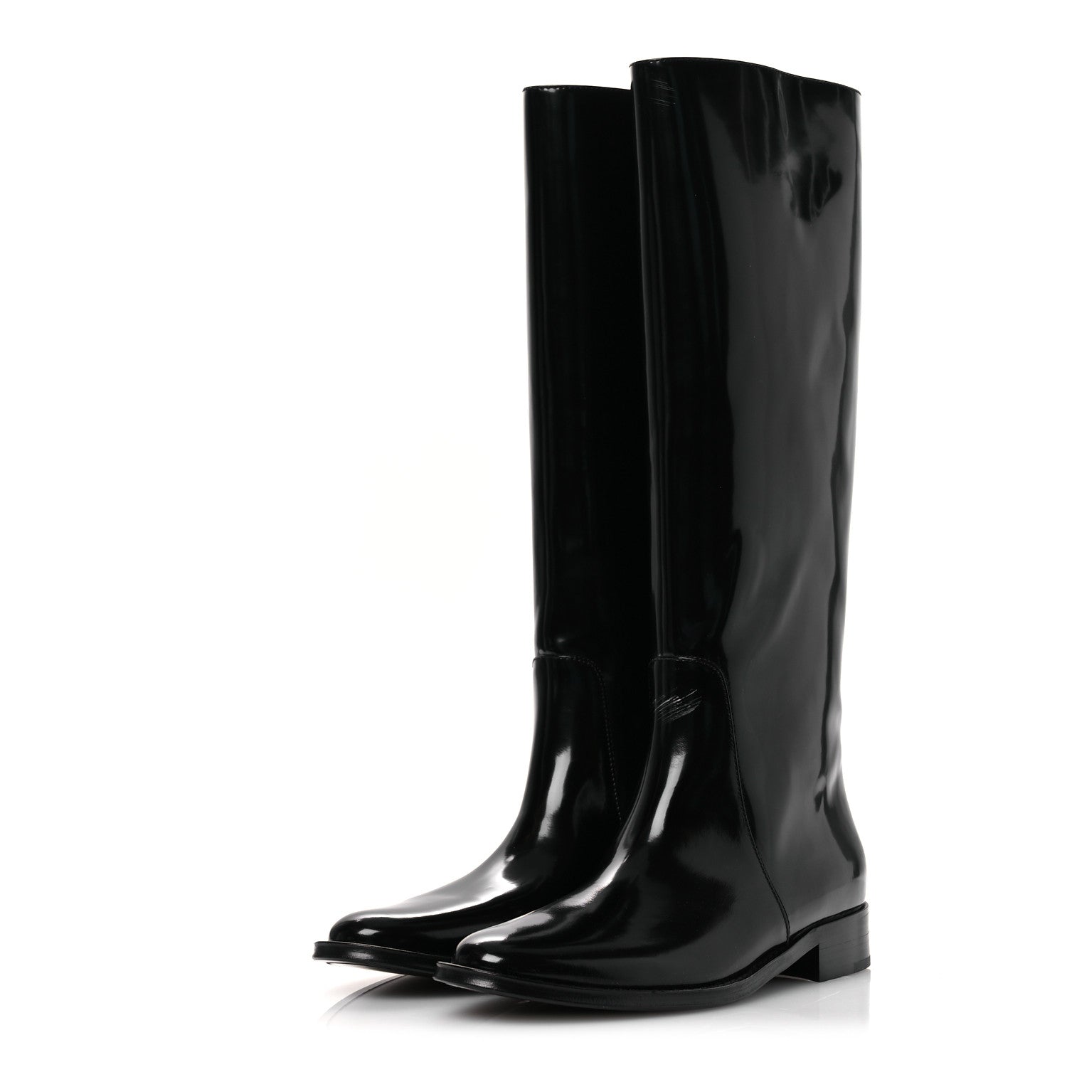 Saint Laurent Vitello Ruinart Hunt 25 Boots 40 Black 4 of 13