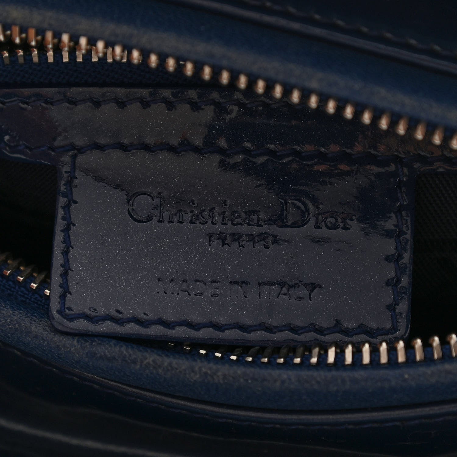 Christian Dior Patent Cannage Medium Lady Dior Blue 5 of 11