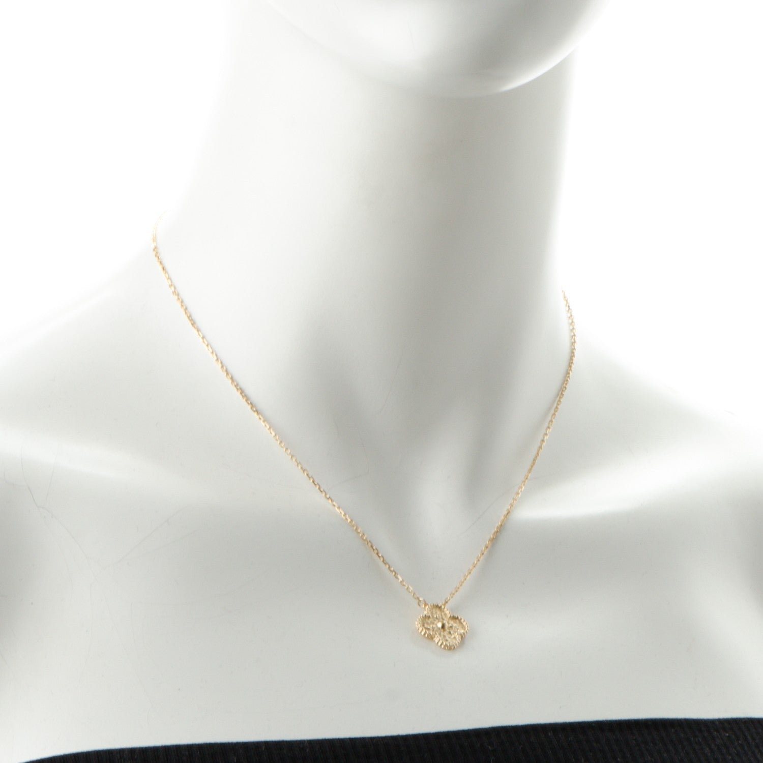 Van Cleef & Arpels 18K Yellow Gold Vintage Alhambra Necklace 2 of 6