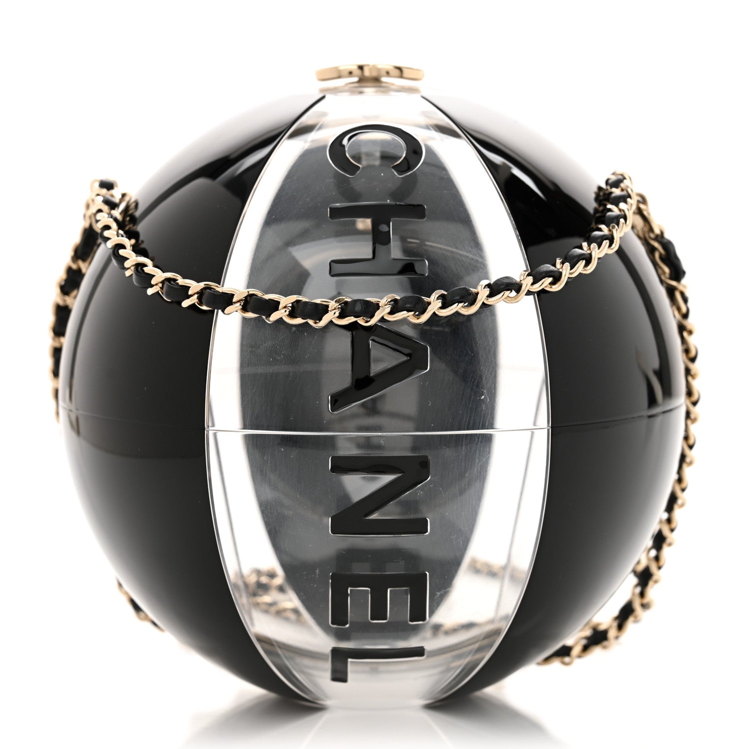 Chanel Plexiglass Coco Beach Ball Minaudiere Clutch  Black 1 of 11
