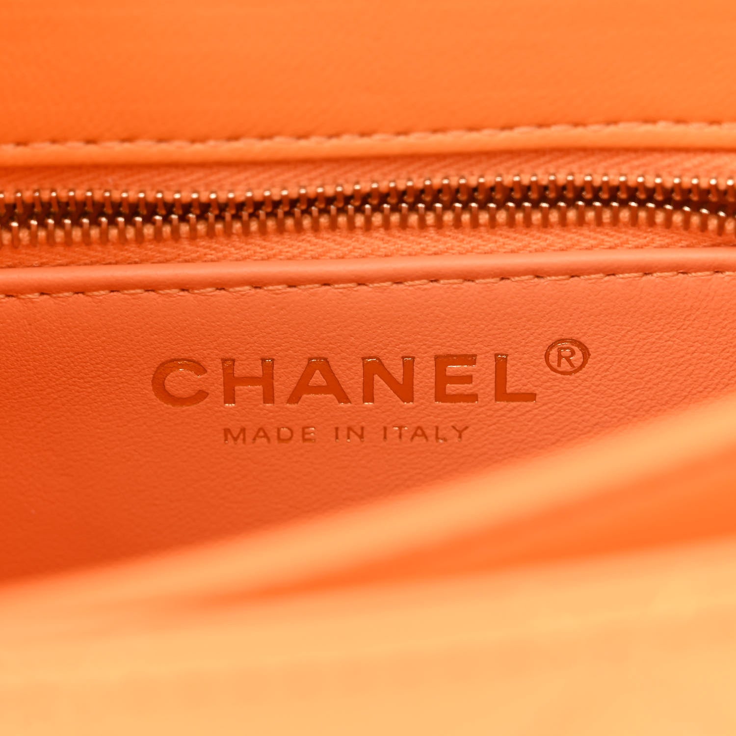Chanel Lambskin Lacquered Quilted Mini Trendy CC Dual Handle Flap Bag Orange 5 of 11