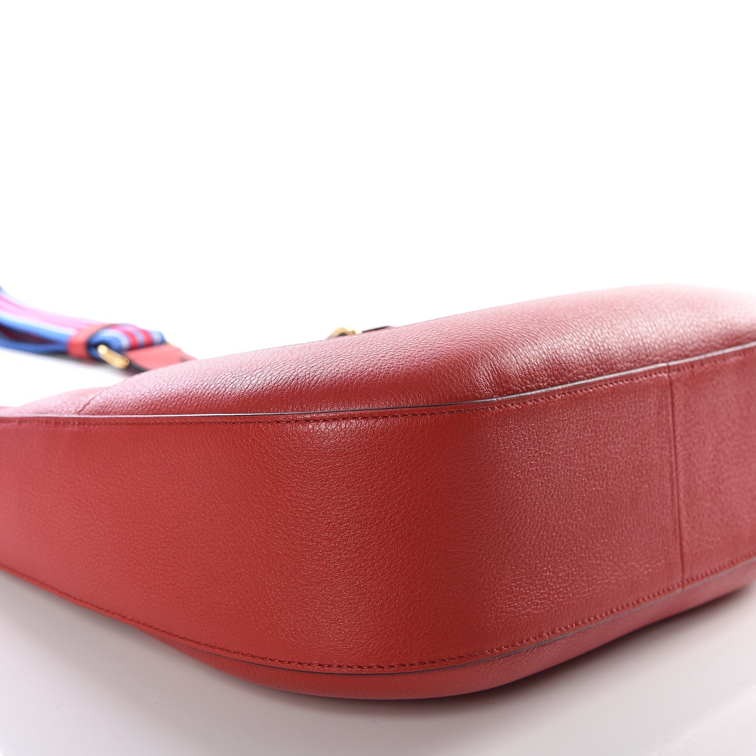 Prada Vitello Phenix Zippered Messenger Hobo Rosso 7 of 9