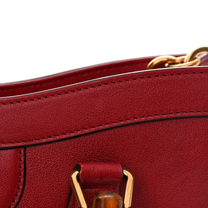 Gucci Wonka Grain Calfskin Small Diana Tote Bag Dark Red Orange Fluo 12 of 12