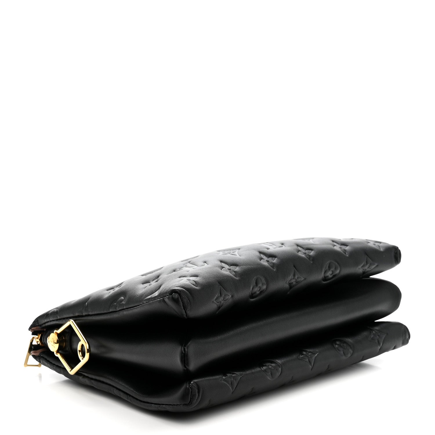 Louis Vuitton Lambskin Embossed Monogram Coussin PM Black 4 of 11