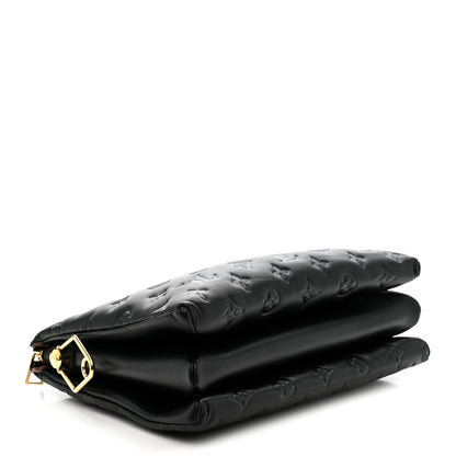 Louis Vuitton Lambskin Embossed Monogram Coussin PM Black 4 of 11