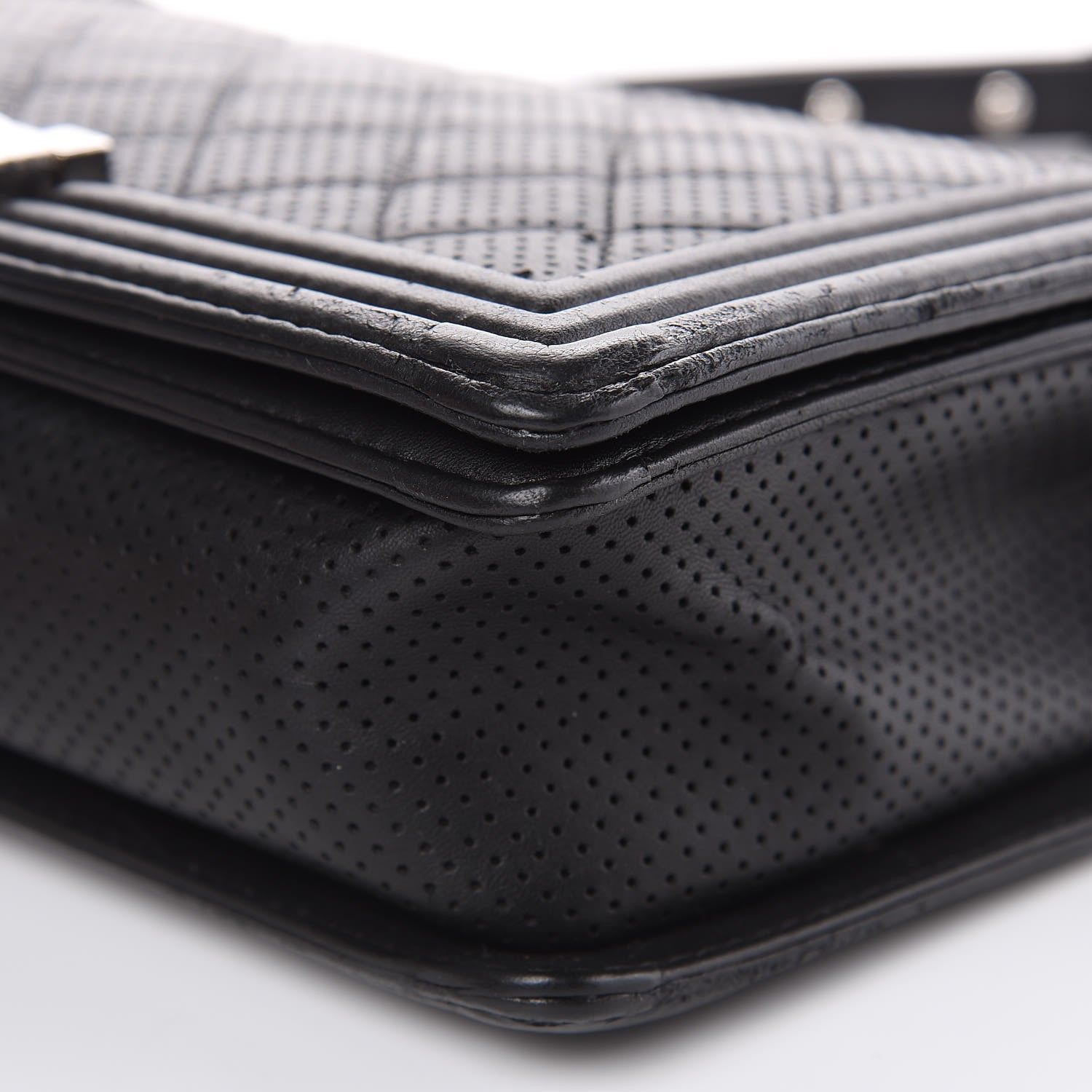 Chanel Perforated Lambskin Quilted New Medium Boy Flap Black 11 of 24
