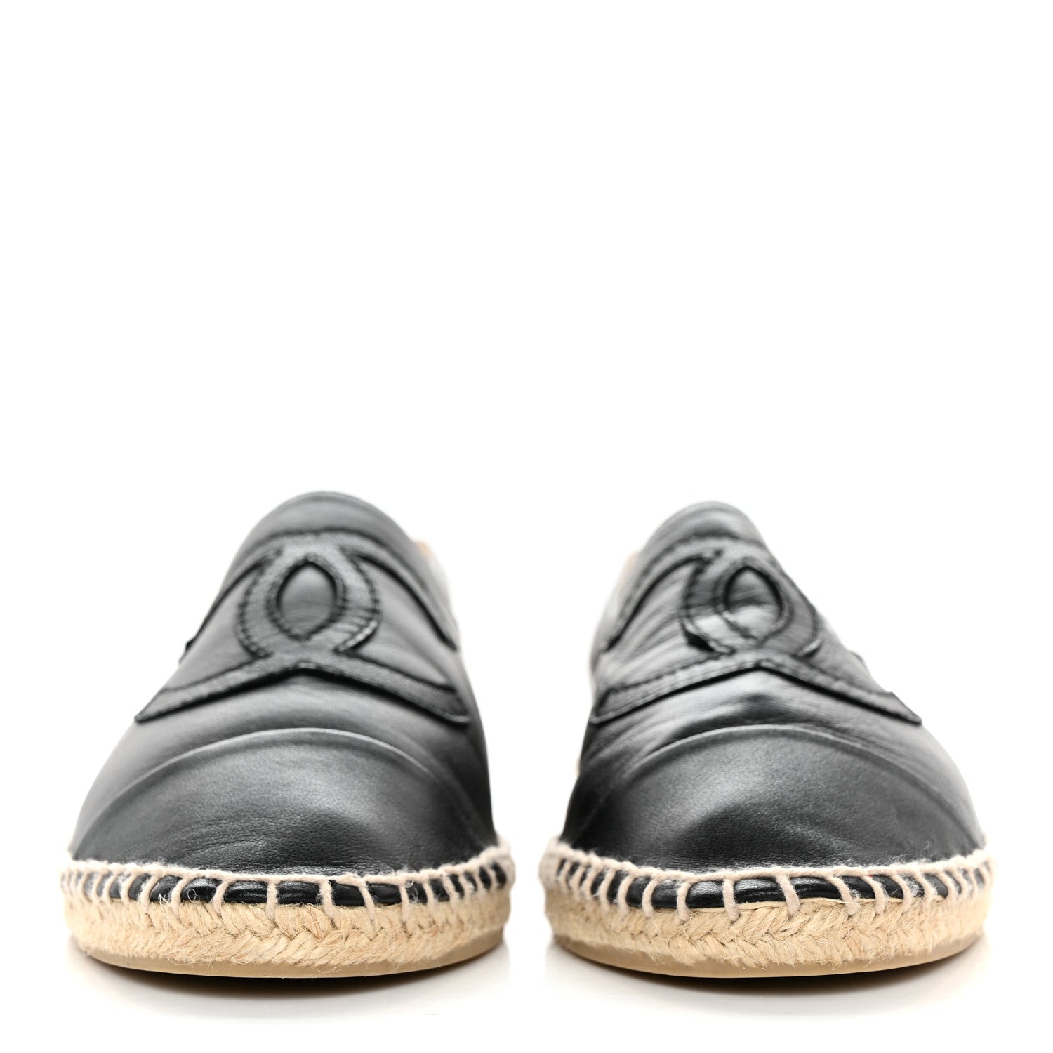 Chanel Lambskin CC Espadrilles 40 Black 2 of 9