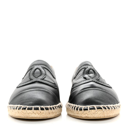 Chanel Lambskin CC Espadrilles 40 Black 2 of 9