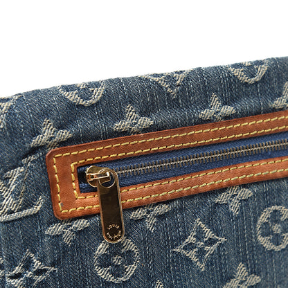 Louis Vuitton Monogram Denim Pochette Plat Clutch Blue 5 of 11