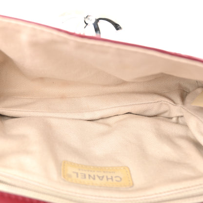 Chanel Calfskin Quilted Double Stitch Hamptons Clutch with Chain Red 5 of 11