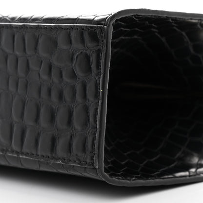 Stella McCartney Crocodile Embossed Medium Chunky Chain Bag Black 10 of 10