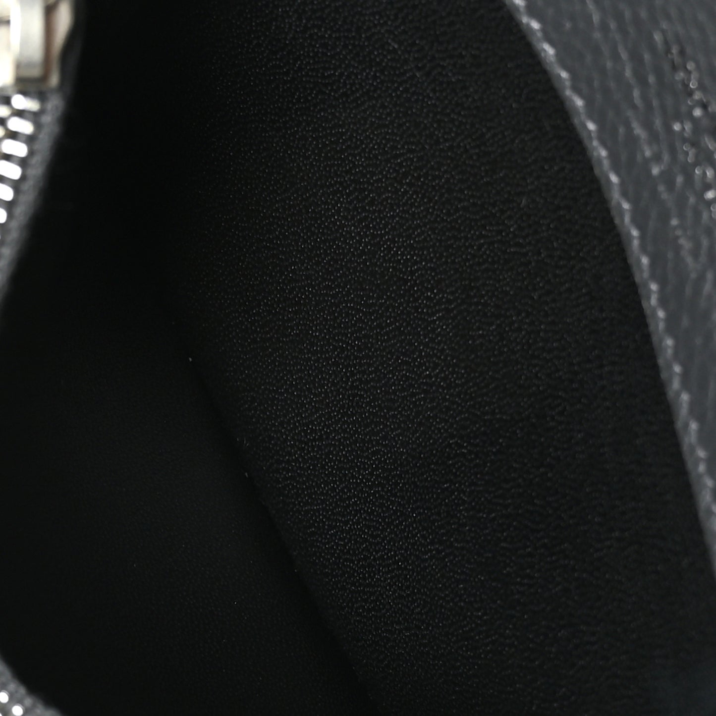 Grained Calfskin Sac De Jour Compact Wallet Fog