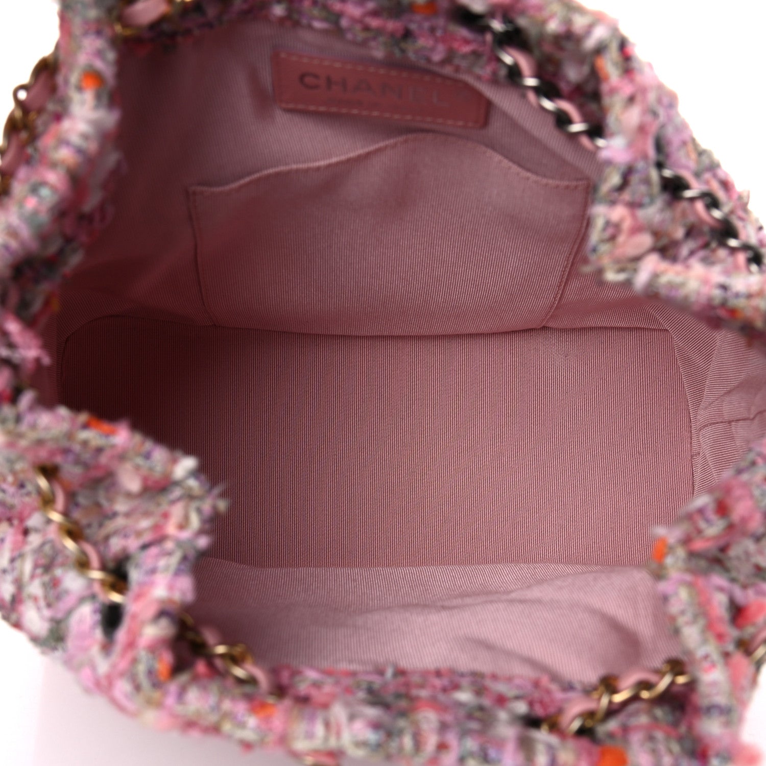 Chanel Tweed Calfskin Quilted Gabrielle Backpack Pink 5 of 14