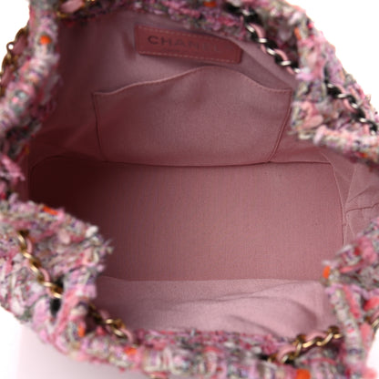 Chanel Tweed Calfskin Quilted Gabrielle Backpack Pink 5 of 14