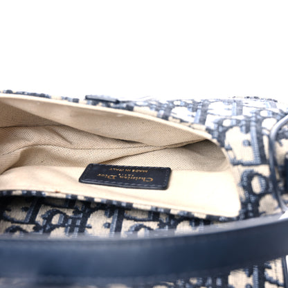 Christian Dior Oblique Mini Saddle Bag Blue 5 of 12