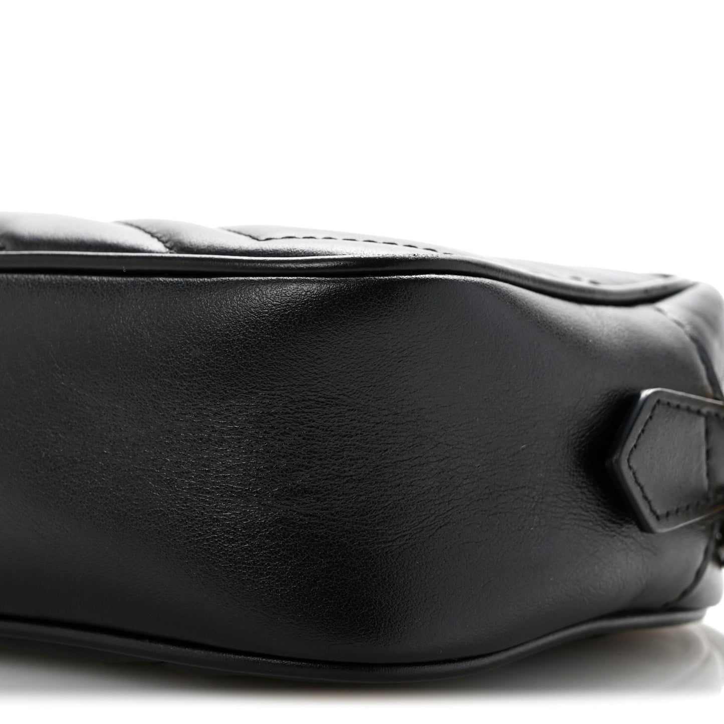 Calfskin Matelasse Mini GG Marmont Chain Shoulder Bag Black