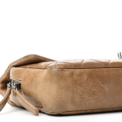 Chanel Glazed Calfskin Quilted Medium Duo Color Flap Brown 8 of 10