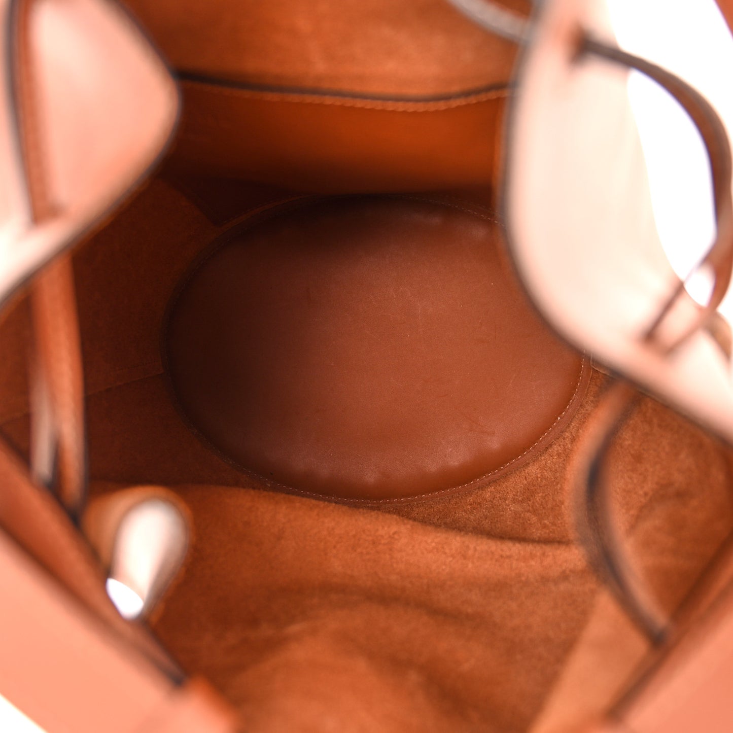 Calfskin Balloon Bucket Bag Tan
