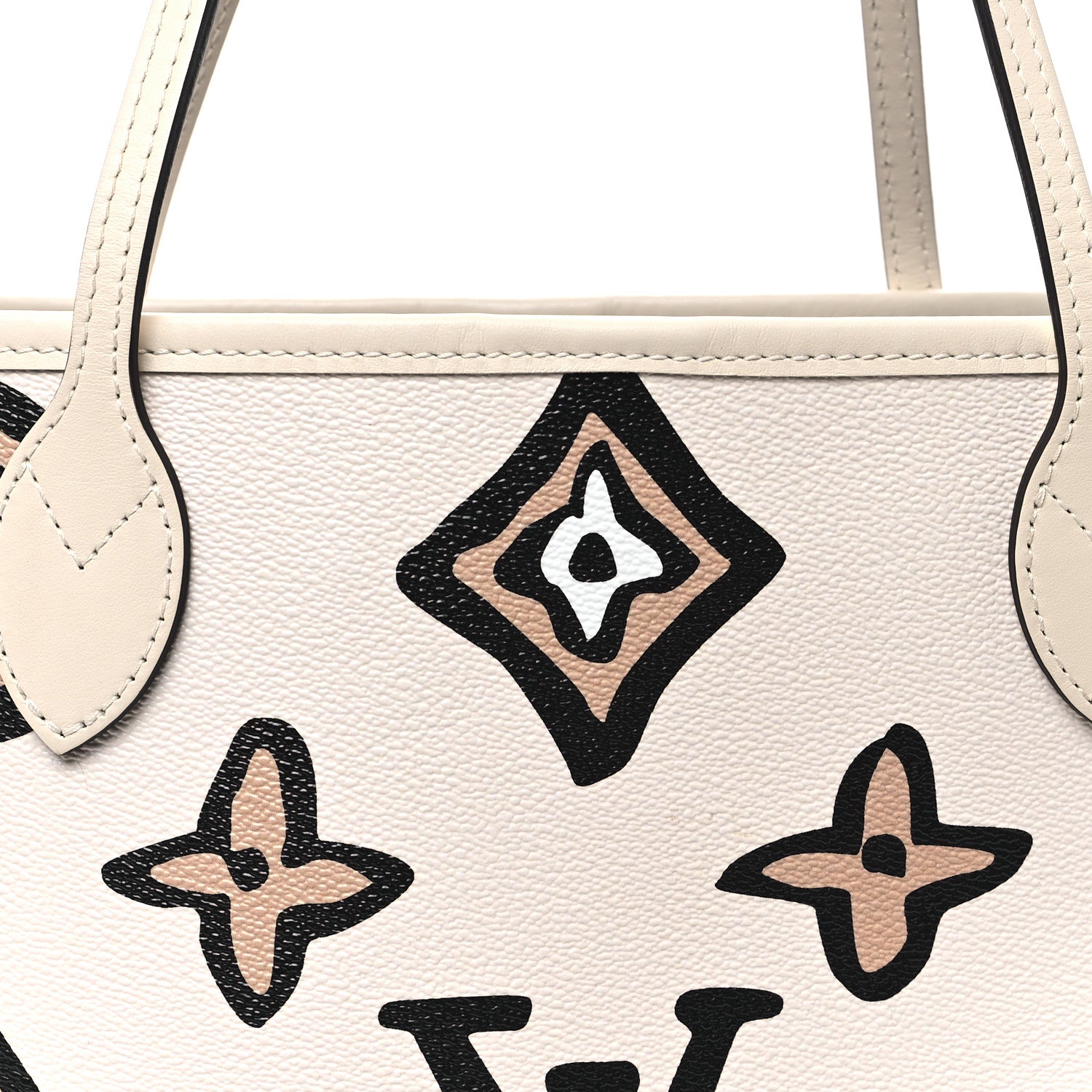 Louis Vuitton Monogram Giant Wild at Heart Neverfull MM Creme 8 of 12