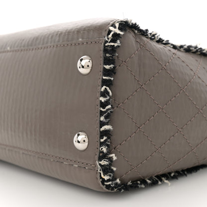 Chanel Glazed Calfskin Tweed Tweedy Shopping Tote Brown 10 of 11