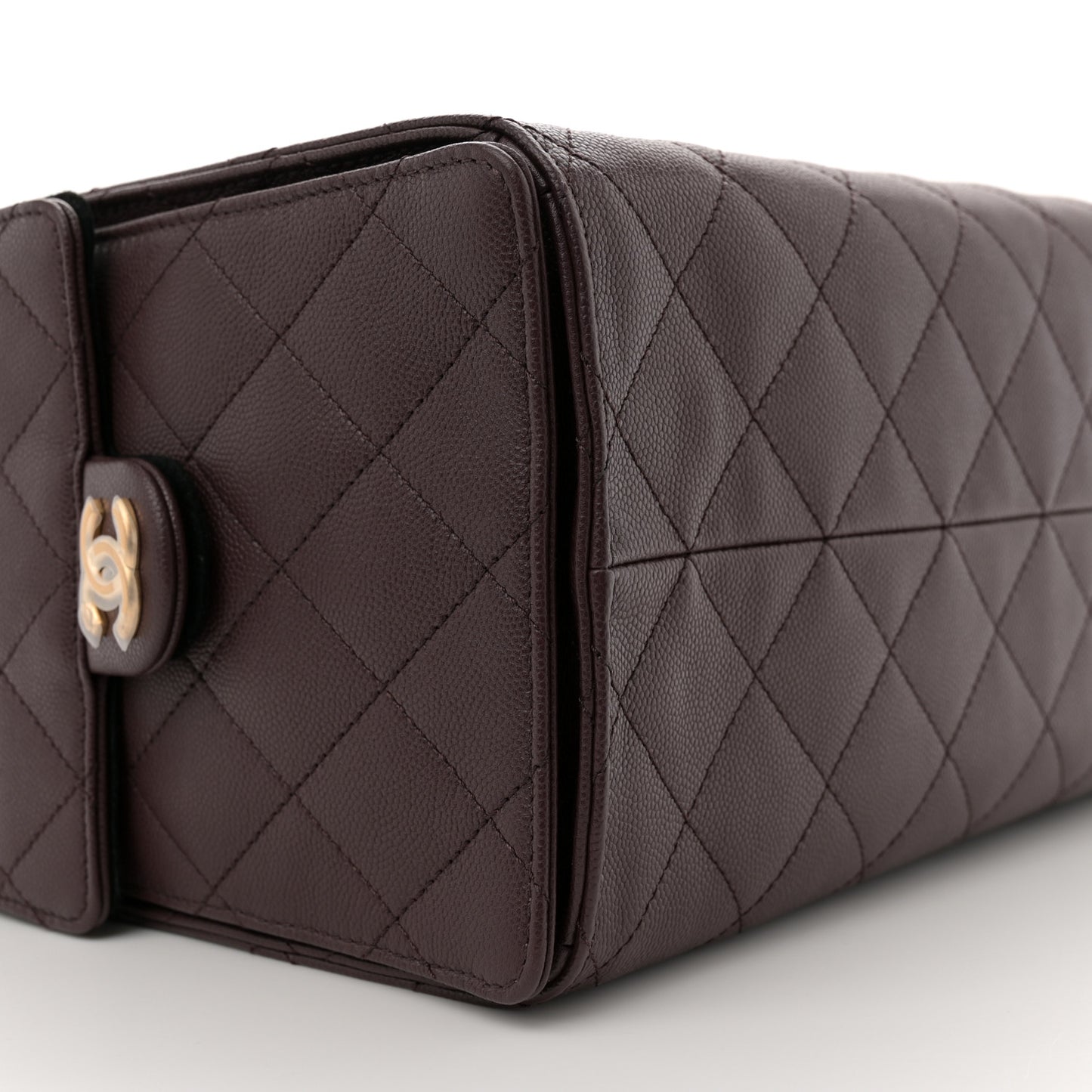 Caviar Quilted Medium Chanel 25 Handbag Dark Brown