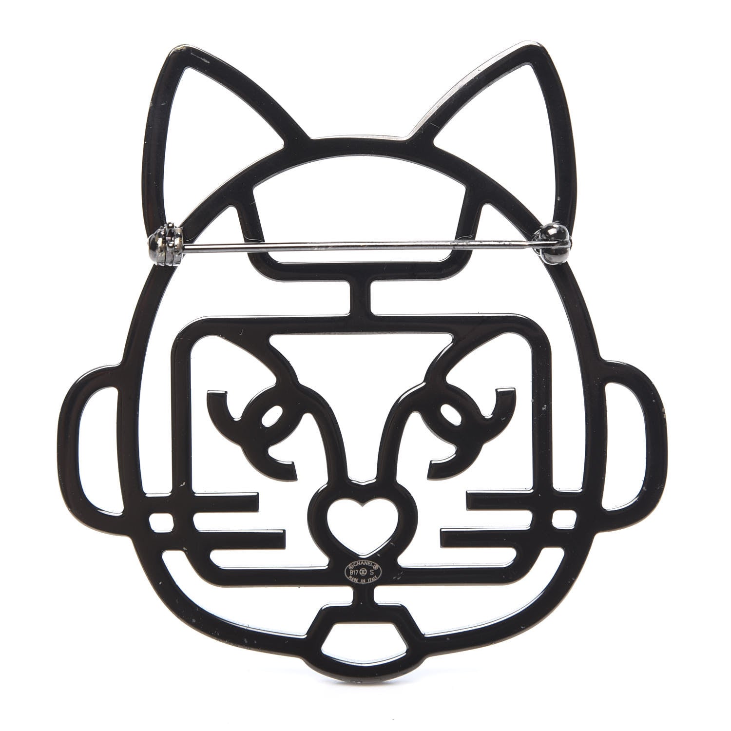 Chanel Strass Crystal Emoji Robot Cat Brooch Blue 2 of 2