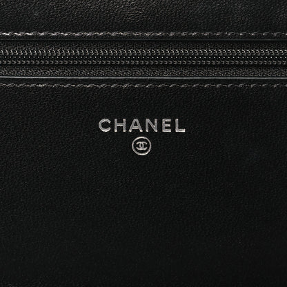 Chanel Velvet Mirror Embellished Boy Wallet On Chain WOC Argent 6 of 12