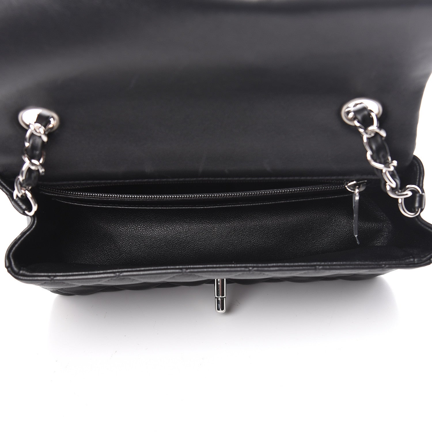 Chanel Lambskin Quilted Mini Rectangular Flap Black 5 of 13