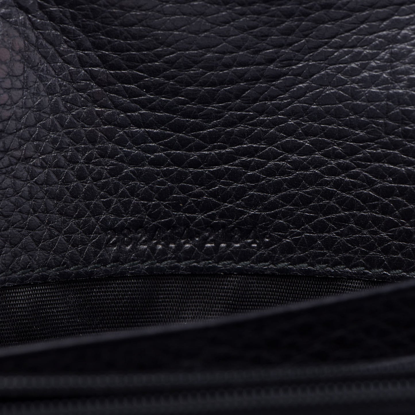 Pebbled Calfskin Large Soho Continental Wallet Black