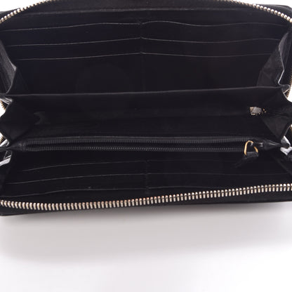 Saint Laurent Patent Y Mail Zip Around Wallet Black 5 of 11