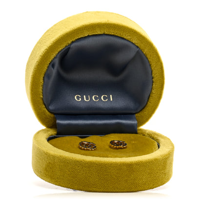 Gucci 18K Yellow Gold Running G Scalloped Stud Earrings 5 of 5