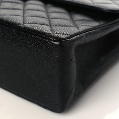 Chanel Caviar Quilted Jumbo Single Flap Black 9 of 10