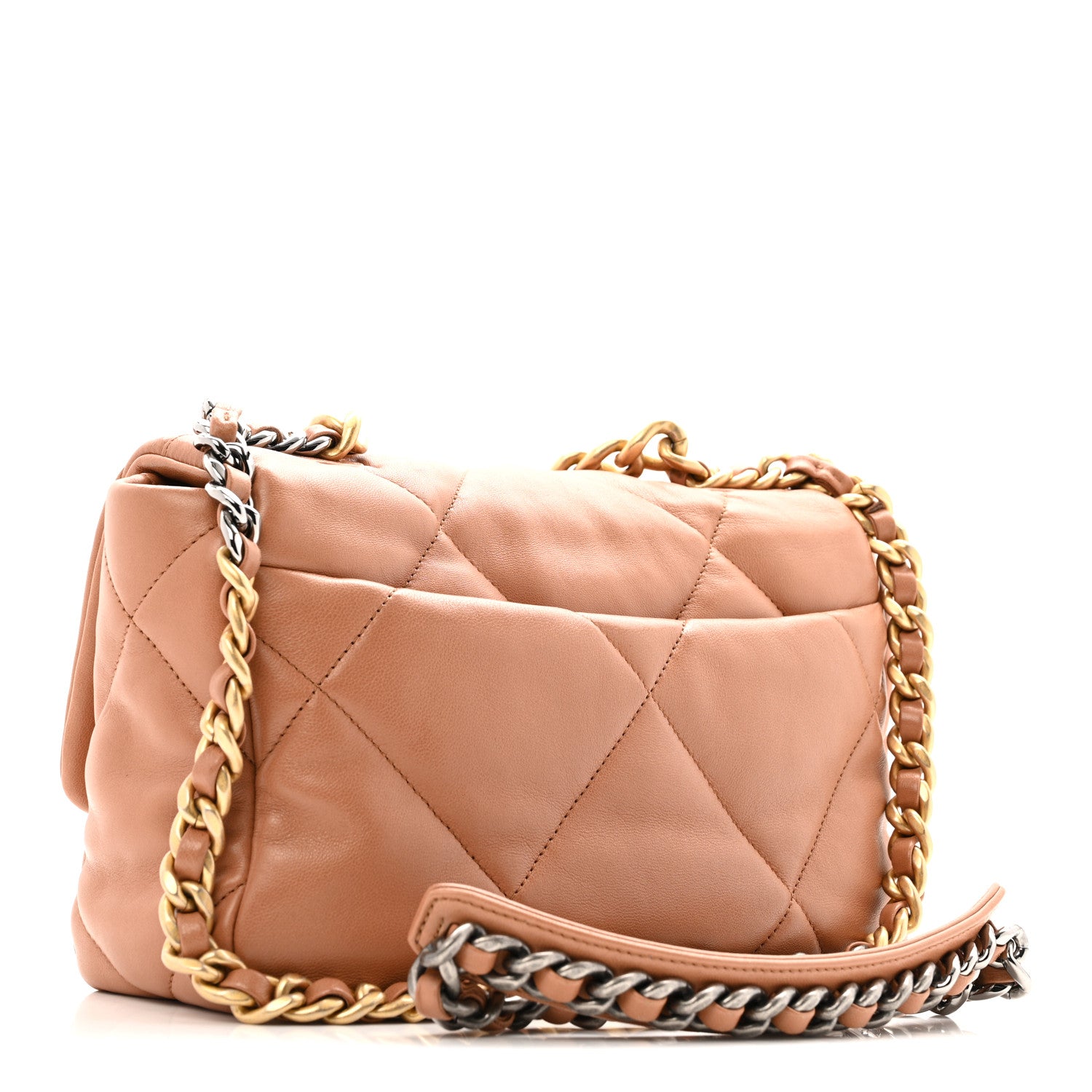 Chanel Lambskin Quilted Medium Chanel 19 Flap Brown 3 of 12